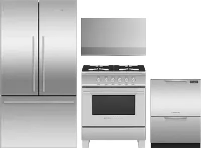 4 Piece Package Includes Refrigerator, Range, Hood And Dishwasher